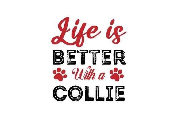 Collie Dog SVG, Dog PNG for T-Shirt Designs and Graphics