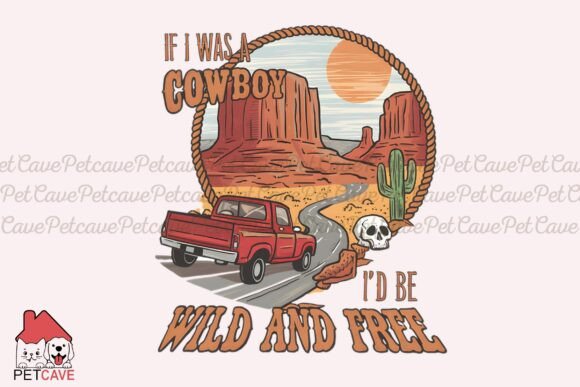 Desert Sunrise Art Cowboy Red Truck Graphics for T-Shirt Designs