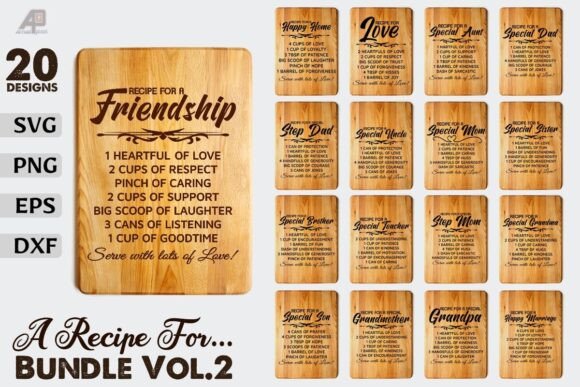 Family Recipe Funny Quotes Design Bundle Vol.2 for Commercial Use