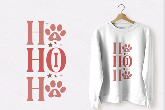 Funny Christmas Dog Saying SVG Ho Ho Ho for Branding and T-Shirt Designs
