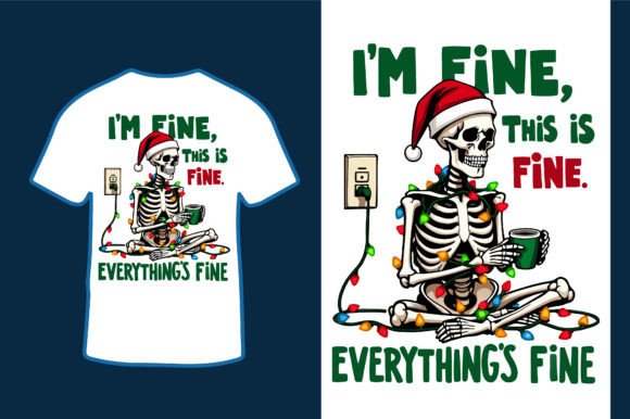 Funny Christmas Skeleton Halloween Graphics