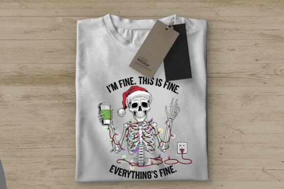 Funny Christmas Skeleton Halloween Png for T-Shirt Designs and Graphics