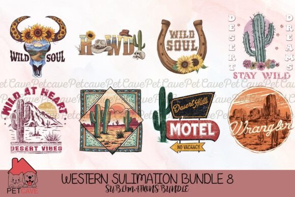 Western Sulimation Bundle 8: A Graphic Design Asset for Modern Content Publishers